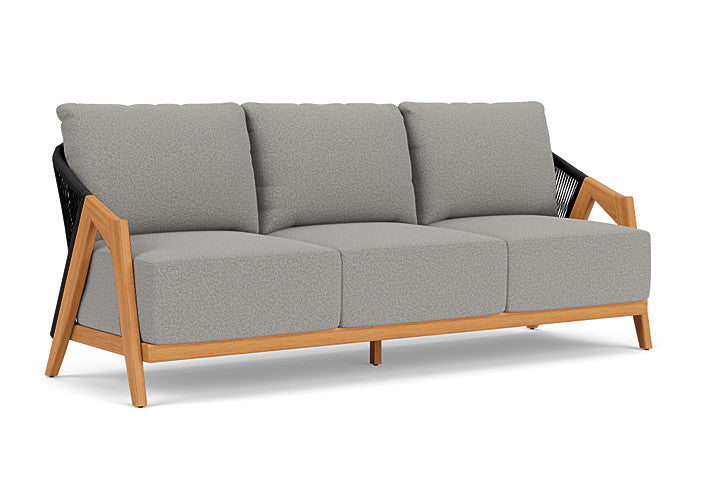 Lloyd Flanders - Alpine Sofa In Natural Teak Finish With Rumba Nickel Fabric - 3630550962011 view 1