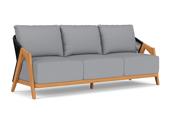 Lloyd Flanders - Alpine Sofa In Natural Teak Finish With Sandberg Pewter Fabric - 3630550962029 view 1
