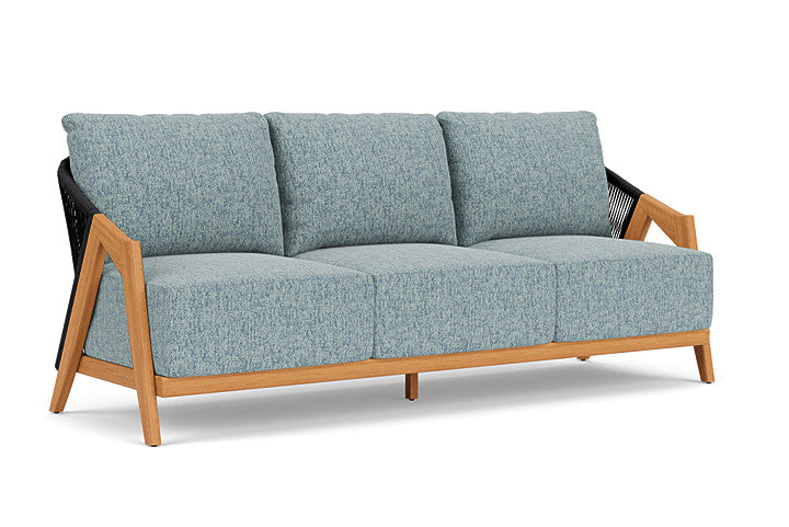 Lloyd Flanders - Alpine Sofa In Natural Teak Finish With Serene Ocean Fabric - 3630550962032 view 1