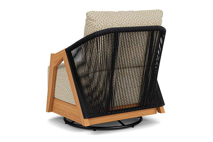 Lloyd Flanders - Alpine Swivel Lounge Chair In Natural Teak Finish With Bebot Sisal Fabric - 3630800962048 view 2