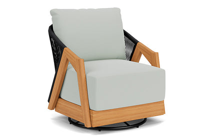 Lloyd Flanders - Alpine Swivel Lounge Chair In Natural Teak Finish With Callen Celadon Fabric - 3630800962024 view 1