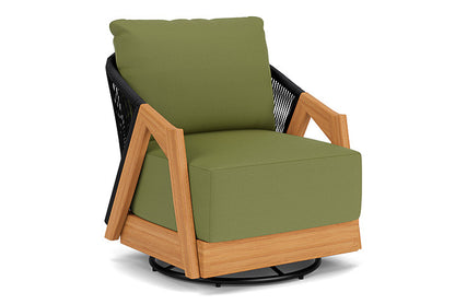 Lloyd Flanders - Alpine Swivel Lounge Chair In Natural Teak Finish With Reflections Grass Fabric - 3630800962051 view 1