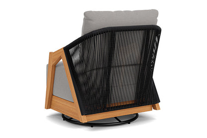 Lloyd Flanders - Alpine Swivel Lounge Chair In Natural Teak Finish With Remy Shadow Fabric - 3630800962004 view 2