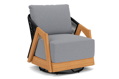Lloyd Flanders - Alpine Swivel Lounge Chair In Natural Teak Finish With Rumba Stonewashed Fabric - 3630800962006 view 1