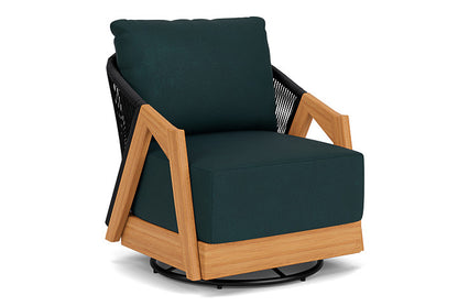 Lloyd Flanders - Alpine Swivel Lounge Chair In Natural Teak Finish With Sandberg Lagoon Fabric - 3630800962039 view 1