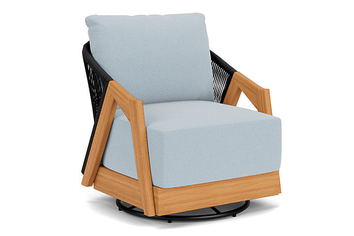 Lloyd Flanders - Alpine Swivel Lounge Chair In Natural Teak Finish With Unearth Dew Fabric - 3630800962084 view 1