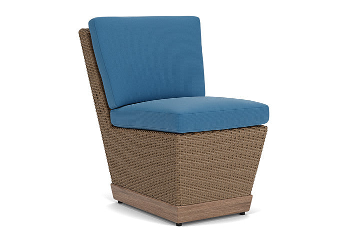 Lloyd Flanders - Charisma Armless Dining Chair In Brindle Finish With Bamboo Bay Sky Fabric - 4210075142007 view 1