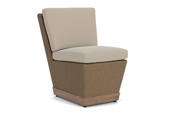 Lloyd Flanders - Charisma Armless Dining Chair In Brindle Finish With Callen Driftwood Fabric - 4210075142023 view 1