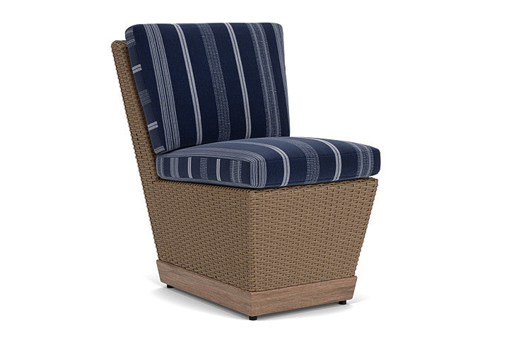 Lloyd Flanders - Charisma Armless Dining Chair In Brindle Finish With Consider Indigo Fabric - 4210075141969 view 1