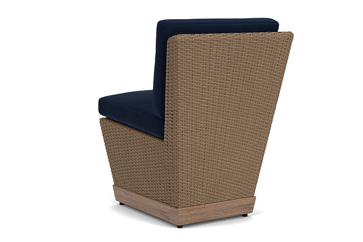 Lloyd Flanders - Charisma Armless Dining Chair In Brindle Finish With Decorline Navy Fabric - 4210075142019 view 2