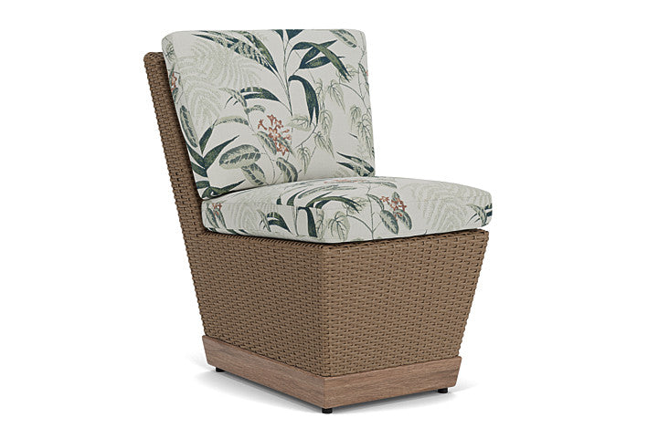Lloyd Flanders - Charisma Armless Dining Chair In Brindle Finish With Delicate Botanical Sage Fabric - 4210075142075 view 1