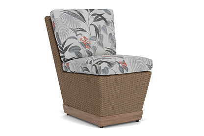 Lloyd Flanders - Charisma Armless Dining Chair In Brindle Finish With Delicate Botanical Slate Fabric - 4210075142076 view 1