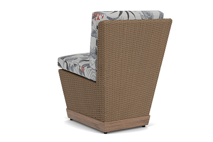 Lloyd Flanders - Charisma Armless Dining Chair In Brindle Finish With Delicate Botanical Slate Fabric - 4210075142076 view 2