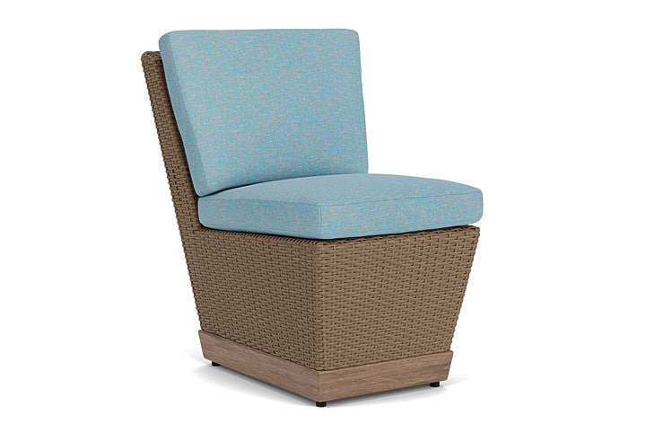 Lloyd Flanders - Charisma Armless Dining Chair In Brindle Finish With Leeds Light Blue Fabric - 4210075142058 view 1