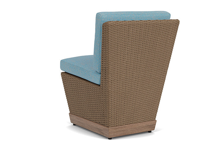Lloyd Flanders - Charisma Armless Dining Chair In Brindle Finish With Leeds Light Blue Fabric - 4210075142058 view 2