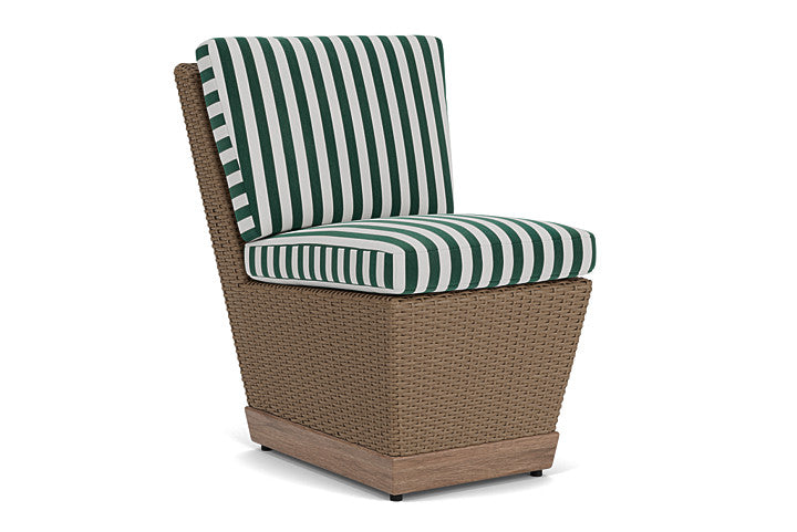 Lloyd Flanders - Charisma Armless Dining Chair In Brindle Finish With Safari/White Stripe Fabric - 421007514269 view 1