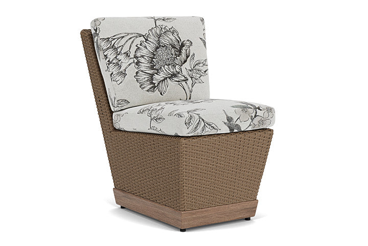 Lloyd Flanders - Charisma Armless Dining Chair In Brindle Finish With Serena Floral Dove Fabric - 4210075142077 view 1