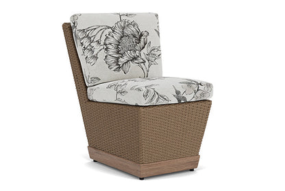 Lloyd Flanders - Charisma Armless Dining Chair In Brindle Finish With Serena Floral Dove Fabric - 4210075142077 view 1
