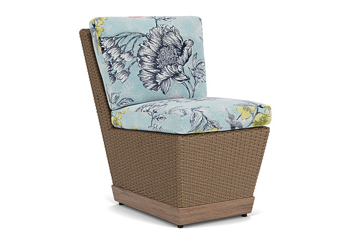 Lloyd Flanders - Charisma Armless Dining Chair In Brindle Finish With Serena Floral Meadow Fabric - 4210075142079 view 1