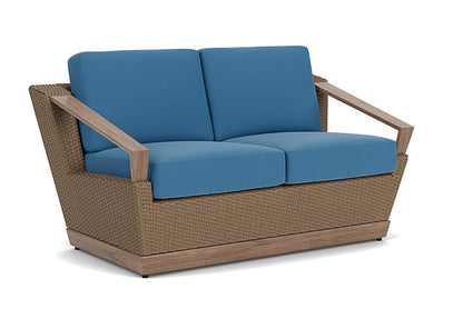 Lloyd Flanders - Charisma Loveseat In Brindle Finish With Bamboo Bay Sky Fabric - 4210505142007 view 1