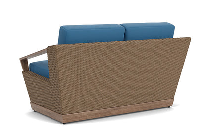 Lloyd Flanders - Charisma Loveseat In Brindle Finish With Bamboo Bay Sky Fabric - 4210505142007 view 2