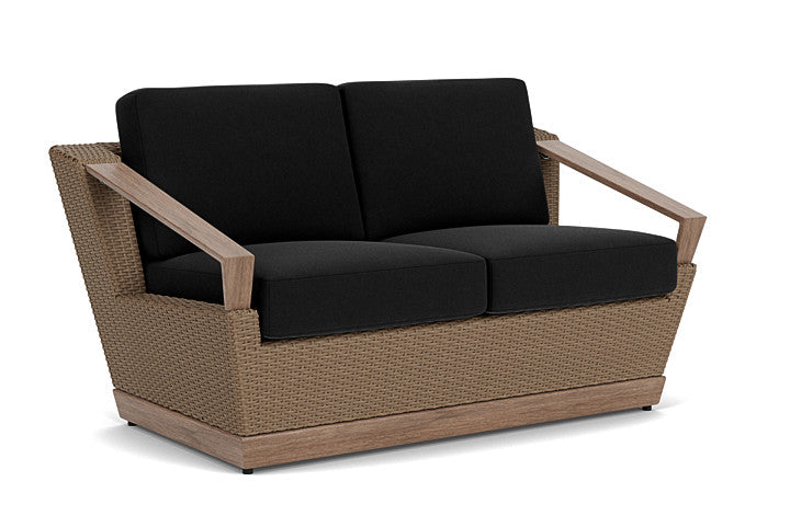 Lloyd Flanders - Charisma Loveseat In Brindle Finish With Canvas Black Fabric - 421050514157 view 1