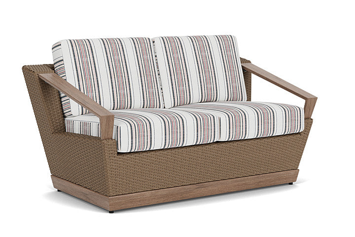 Lloyd Flanders - Charisma Loveseat In Brindle Finish With Deering Cadet Fabric - 4210505142047 view 1