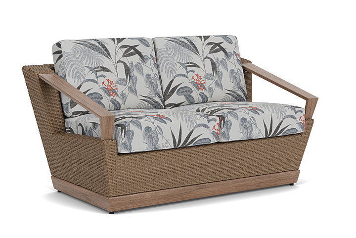 Lloyd Flanders - Charisma Loveseat In Brindle Finish With Delicate Botanical Slate Fabric - 4210505142076 view 1