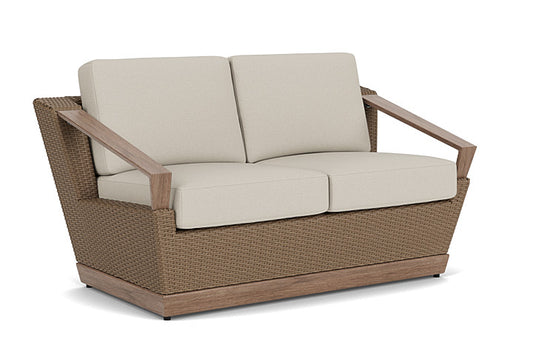 Lloyd Flanders - Charisma Loveseat In Brindle Finish With Fife Fog Fabric - 421050514181 view 1