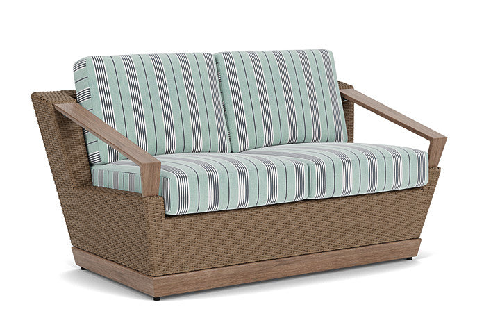 Lloyd Flanders - Charisma Loveseat In Brindle Finish With Hansen Seaglass Fabric - 4210505141926 view 1