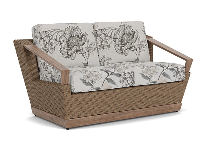Lloyd Flanders - Charisma Loveseat In Brindle Finish With Serena Floral Dove Fabric - 4210505142077 view 1