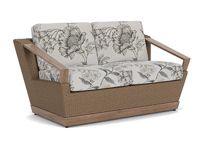 Lloyd Flanders - Charisma Loveseat In Brindle Finish With Serena Floral Dove Fabric - 4210505142077 view 1