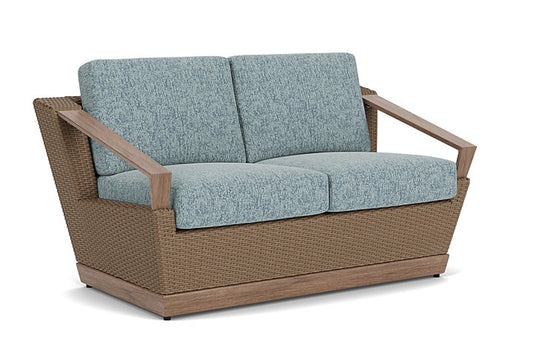 Lloyd Flanders - Charisma Loveseat In Brindle Finish With Serene Ocean Fabric - 4210505142032 view 1
