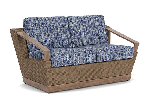 Lloyd Flanders - Charisma Loveseat In Brindle Finish With Visions Cobalt Fabric - 421050514683 view 1