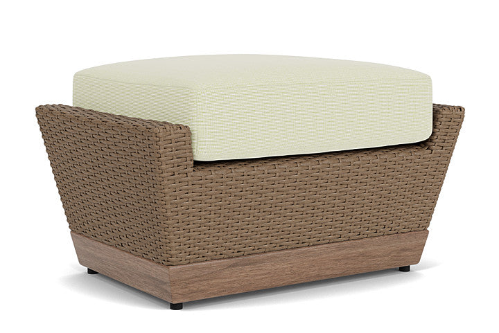 Lloyd Flanders - Charisma Ottoman In Brindle Finish With Bamboo Bay Meadow Fabric - 4210175142060 view 1