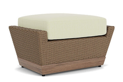 Lloyd Flanders - Charisma Ottoman In Brindle Finish With Bamboo Bay Meadow Fabric - 4210175142060 view 1