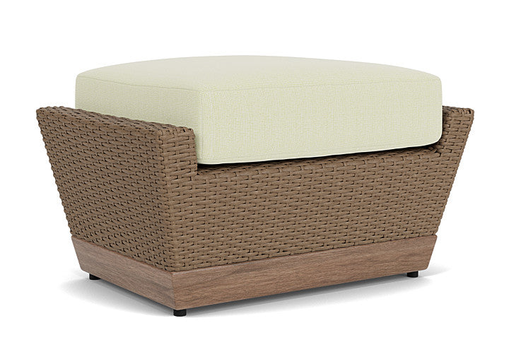 Lloyd Flanders - Charisma Ottoman In Brindle Finish With Bamboo Bay Meadow Fabric - 4210175142060 view 2