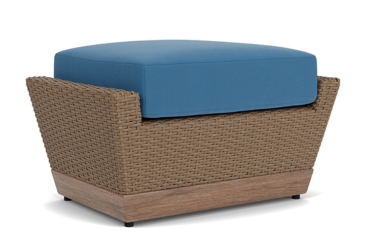 Lloyd Flanders - Charisma Ottoman In Brindle Finish With Bamboo Bay Sky Fabric - 4210175142007 view 2