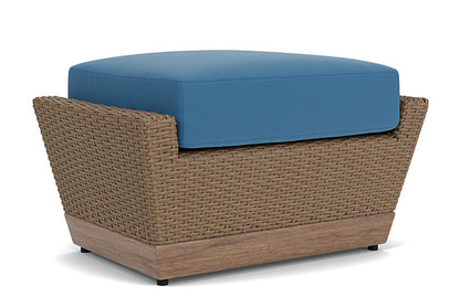 Lloyd Flanders - Charisma Ottoman In Brindle Finish With Bamboo Bay Sky Fabric - 4210175142007 view 2