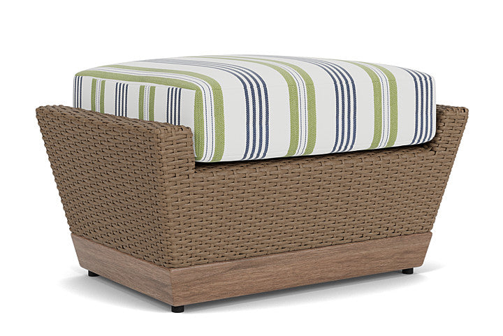 Lloyd Flanders - Charisma Ottoman In Brindle Finish With Berkely Hall Green Fabric - 4210175142062 view 1
