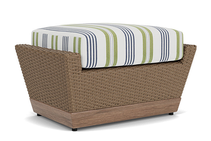 Lloyd Flanders - Charisma Ottoman In Brindle Finish With Berkely Hall Green Fabric - 4210175142062 view 2