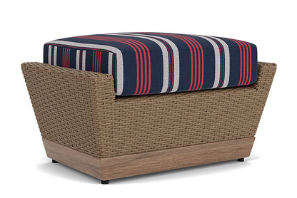 Lloyd Flanders - Charisma Ottoman In Brindle Finish With Berkely Hall Navy Fabric - 4210175142063 view 1