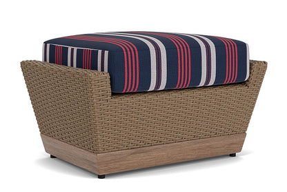 Lloyd Flanders - Charisma Ottoman In Brindle Finish With Berkely Hall Navy Fabric - 4210175142063 view 2