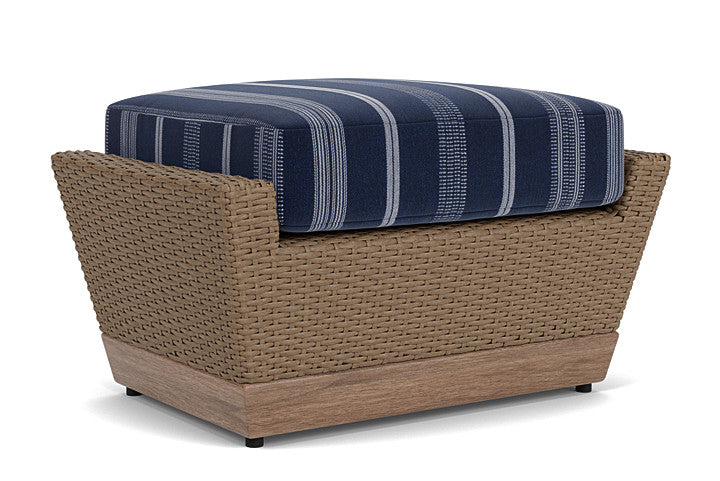 Lloyd Flanders - Charisma Ottoman In Brindle Finish With Consider Indigo Fabric - 4210175141969 view 1