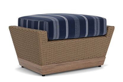 Lloyd Flanders - Charisma Ottoman In Brindle Finish With Consider Indigo Fabric - 4210175141969 view 1
