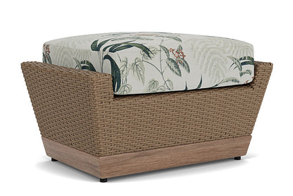 Lloyd Flanders - Charisma Ottoman In Brindle Finish With Delicate Botanical Sage Fabric - 4210175142075 view 1