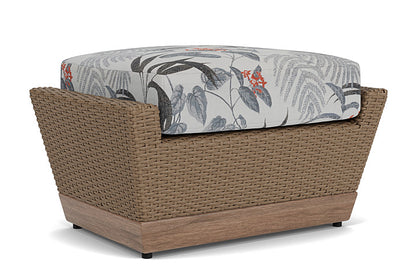 Lloyd Flanders - Charisma Ottoman In Brindle Finish With Delicate Botanical Slate Fabric - 4210175142076 view 1