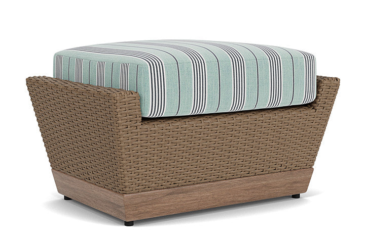 Lloyd Flanders - Charisma Ottoman In Brindle Finish With Hansen Seaglass Fabric - 4210175141926 view 1