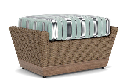 Lloyd Flanders - Charisma Ottoman In Brindle Finish With Hansen Seaglass Fabric - 4210175141926 view 1