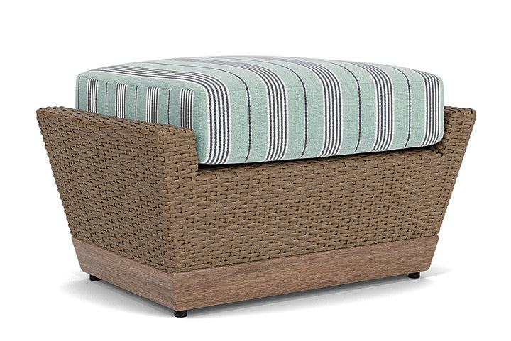 Lloyd Flanders - Charisma Ottoman In Brindle Finish With Hansen Seaglass Fabric - 4210175141926 view 2
